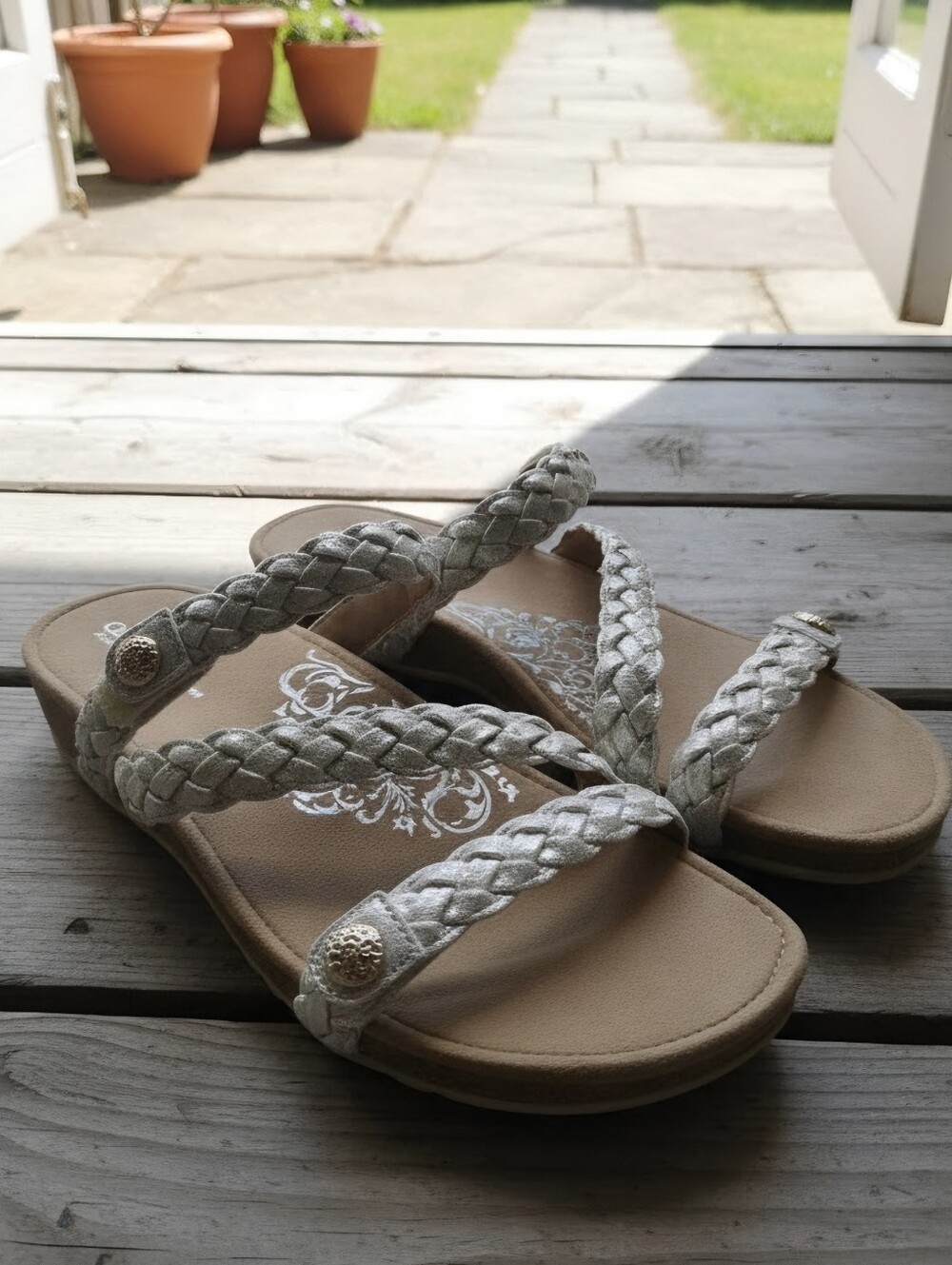 Aetrex Josie Braided Slide Womens Sandals..10
